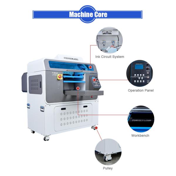 Automatic Fast Speed T Shirt Digital Flatbed Printing Machine Single Station Large Platform