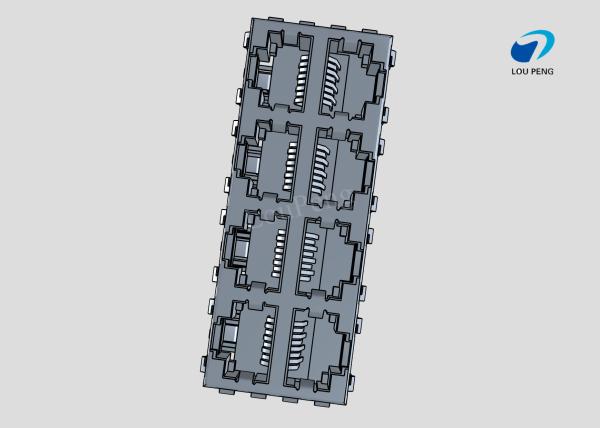 RJ45 Connectors, RJ45, Multiple Ports, Port Matrix Configuration 2 x 4, RJ Type Jacks & Plugs