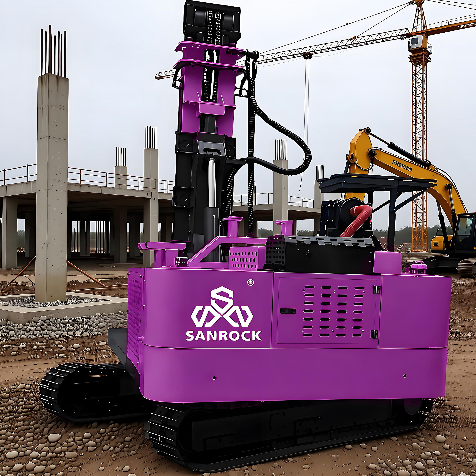 Auger Pile Driver Diesel Hydraulic Pile Driving Machine Photovoltaic Solar Pile Driver for Sale