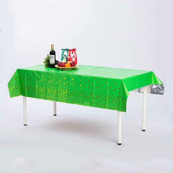 240cm Green Disposable Tablecloth OEM Disposable Plastic Tablecloths