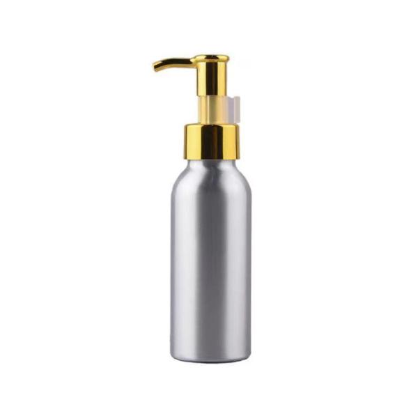 100ml 150ml 250ml Silver Anodized Aluminum Bottle Cosmetic Packaging Aluminum Bottle