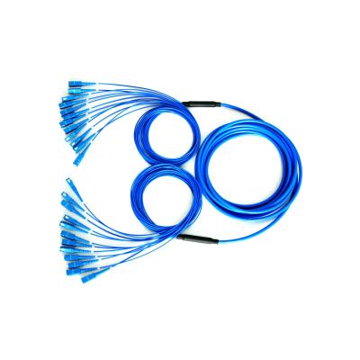 a fibra ótica G657A1 de 0.9mm ventila para fora SC UPC de 12 núcleos ao único modo LSZH do SC UPC