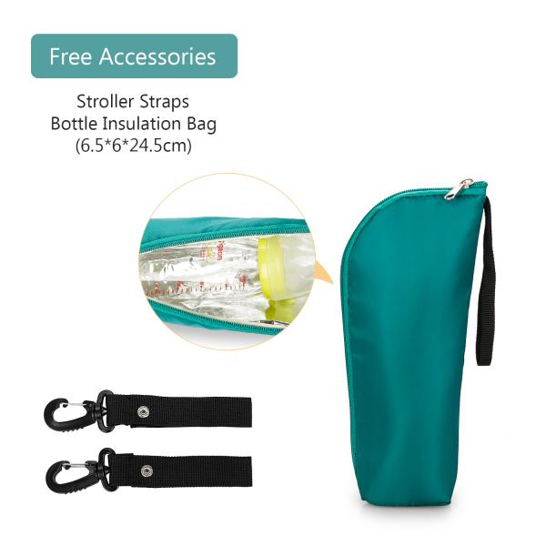 Waterproof Maternity Bag Baby Diaper Bag Large Multifunction Travel Backpack with Bottle Bag stroller strap foe Mom&Dad