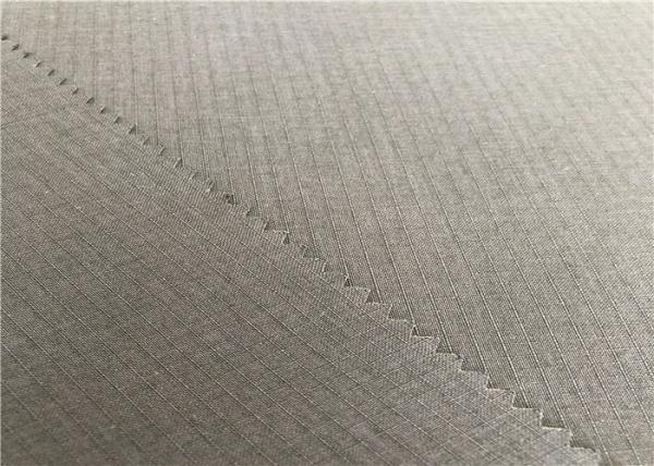 0.3 Ribstop Water Repellent Outdoor Fabric , Grey Waterproof Fabric For Outdoor Furniture