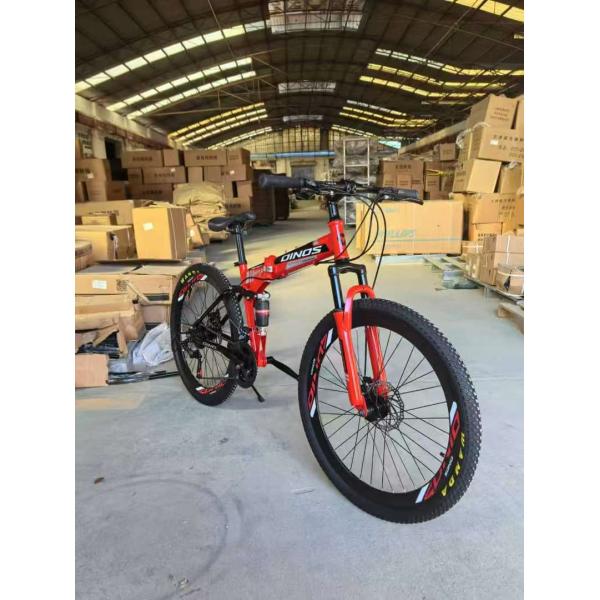 Bicicleta de montaña plegable de 26 pulgadas con suspensión de 26 pulgadas bicicleta plegable con frenos de disco