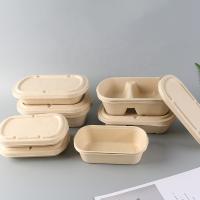 Recipiente de alimento descartável da polpa da fibra da cana-de-açúcar da prova do escape biodegradável