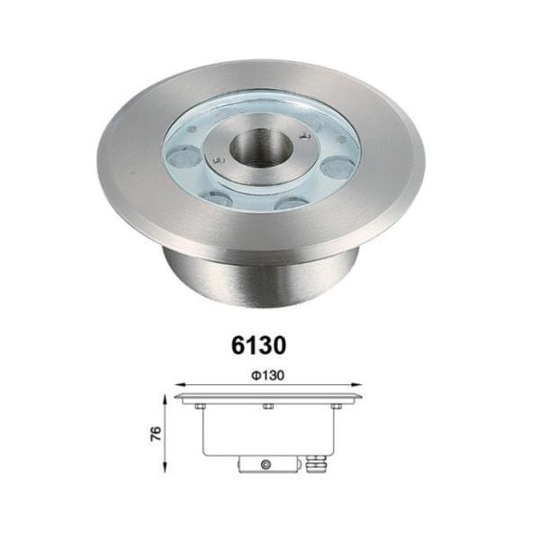 Маленький 6 Вт светодиодный фонтанный свет Средний диаметр отверстия 25 мм с материалом из нержавеющей стали