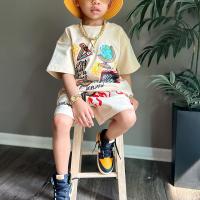 Service d' OEM Pour enfants Shorts à deux pièces Ensemble T-Shirt à écran d'impression et ensemble court
