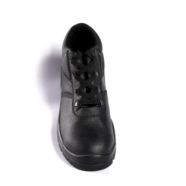 Embossed Cow Leather PU Injection Safety Shoes for Construction Site Workers' Protection and Safety