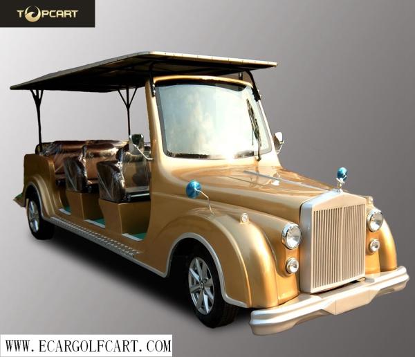 48V 8 Seater Electric Classic Car With Aluminum Chassis For Sightseeing