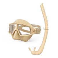 Masque de plongée à lentilles de verre trempé pour adultes avec cadre anti-fuite en silicone