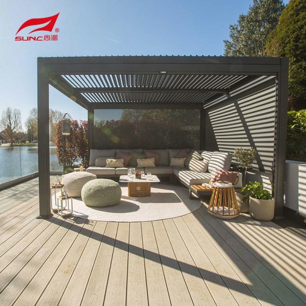 12 X 20 pergola en aluminium extérieure motorisée imperméable avec le toit réglable