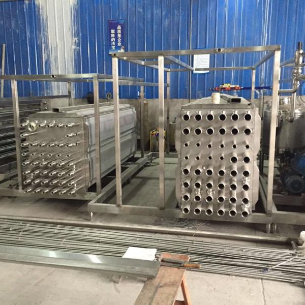 5000 LPH Milk Yogurt Tubular Flash Pasteurization Machine With PLC Touch Screen