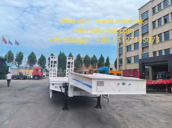 HEAVY DUTY TRI-AXLE FLATBED SEMI TRAILER EQUIPPED WITH GENUINE FUWA AXLES AND 12R22.5 TIRES FOR 40FT CONTAINER TRANSPORTATION