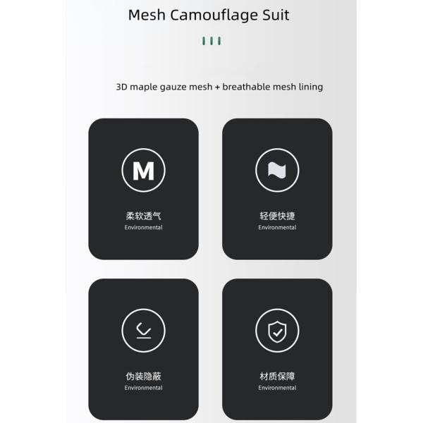 3D Maple Leaf Camouflage Suit Jungle Camouflage Ghillie Suit