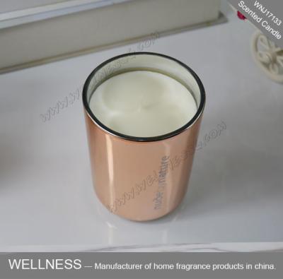 Room Fragrance Pure Clean Soy Candles ITS Approved With Rose Golden Glass Jar
