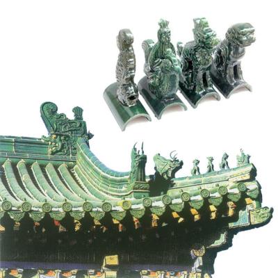 Dragon Beast Chinese Roof Ridge Decorations Glazed Colorful Finial For Roofing Handmade