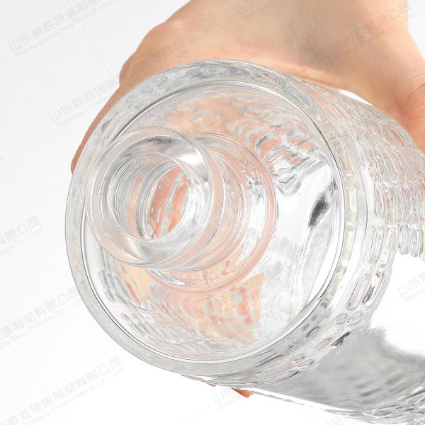 Bar Party Liquor Bottle Clear Glass Whiskey Decanter Dispenser Set 1000ml Estampagem Quente