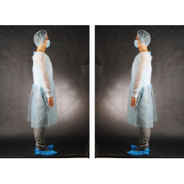 Matériel jetable imperméable de polypropylène de robes de couleur blanche avec