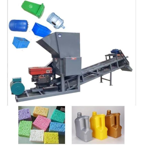700kg Capacity Portable Mobile Diesel Powered Plastic Crusher Machine