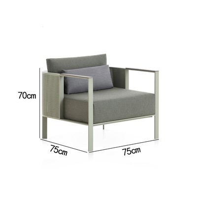 High End Stainless Steel Frame Modern Outdoor Garden Furniture Sofa Lounge Chair Set