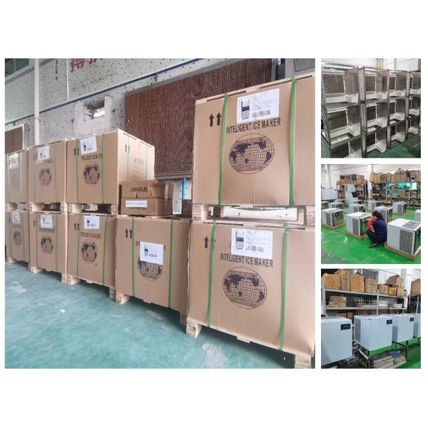 Guangzhou manufacture 500kgs to1000kgs Commercial Ice Cube Maker machine with CE fan cooling For ice plant and clube