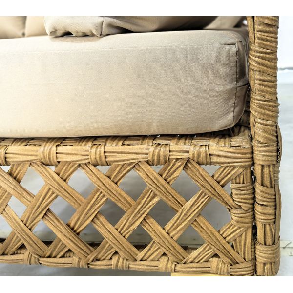6 Pieces PE Wicker Sectional Outdoor Sofa with Coffee Table Backyard Patio Furniture Sets