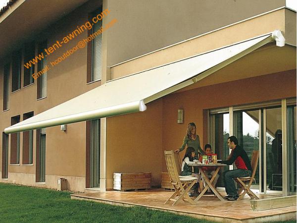 Outdoor Motorized  Awning Customized Sizes Retractable Half  Cassette Awnings