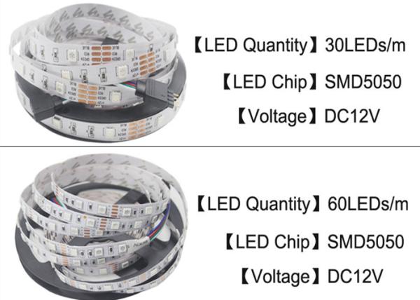 5050 Rgb Ip20 LED Strip Light Kit 300 Led Tape Light 44 Key Remote 12v 6a Power Supply