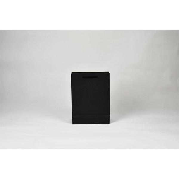 Customizable Luxury Shopping Paper Bag Black Shopping  Bag With Handle