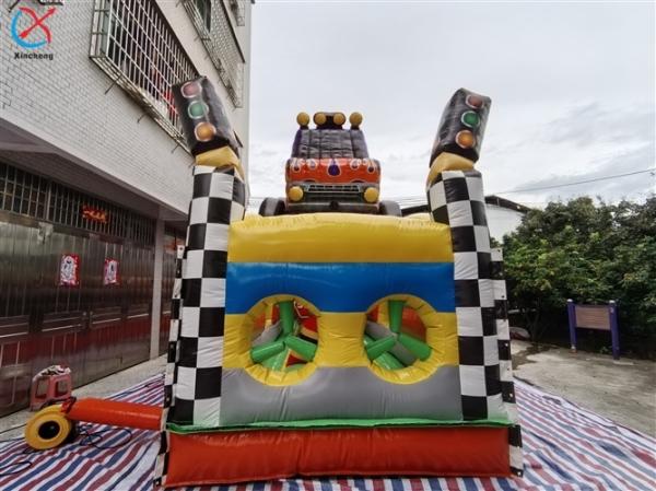 Commercial Giant Inflatable Obstacle Course Car Obstacle Course Bounce House