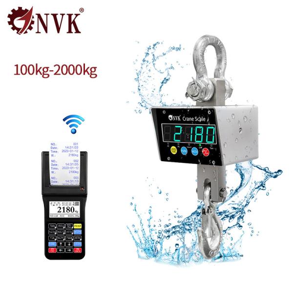 NVK Small 100kg-2T Industrial 304 Stainless Steel material Waterproof hanging crane scale with wireless device
