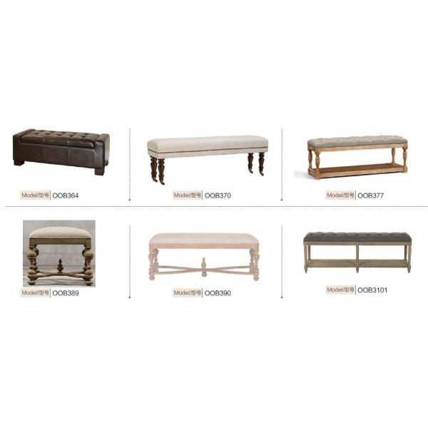 Square Bedroom Fabric Storage Bench For End Of Bed , Folding Ottoman Bench Seat