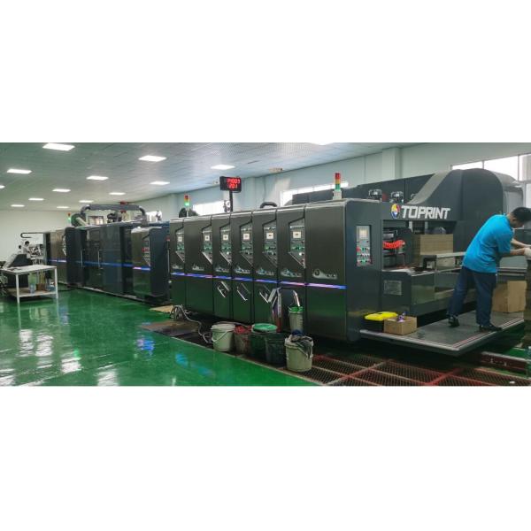 250 Sheet/Min Box Folder Gluer Machine Single Shaft Dual Slotter