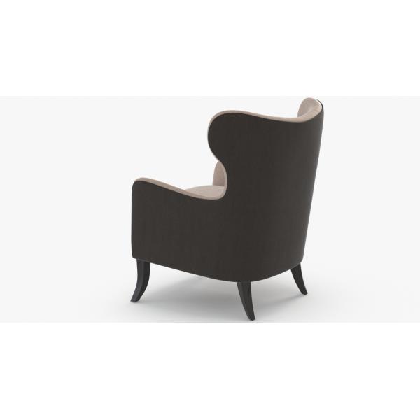Modern Hotel Room Fabric Chair With Wood Frame 40cm Seat Height