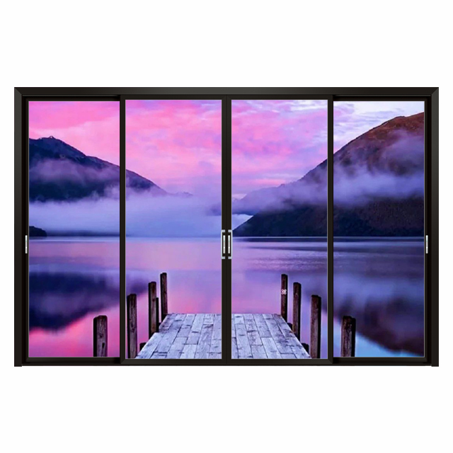 Wind Resistant Aluminium Double Glazed Patio Doors Exterior 5mm Profile Thickness