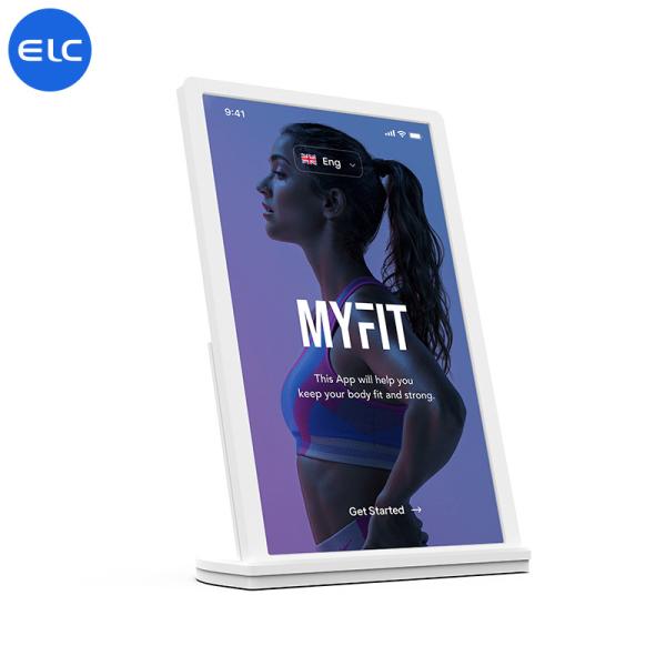 Sinalização digital personalizada montada na parede com bordão estreito desmontável