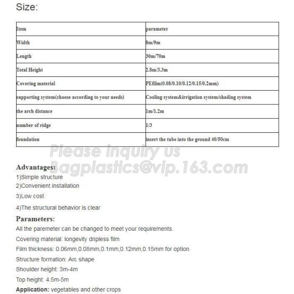 Garden tomato green house greenhouse film 3 layer eva agriculture clear plastic protective 90% transmission green house,