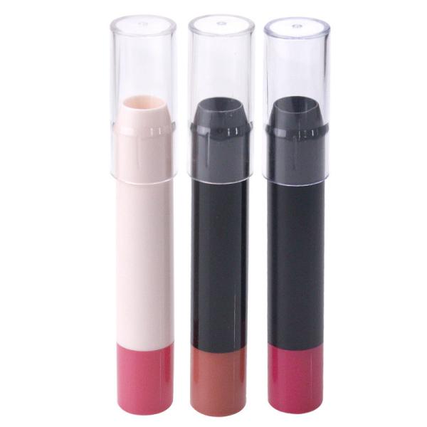 Empty Round Blush Stick Crayon Lipstick Eyeshadow Contour Concealer Tube Packaging
