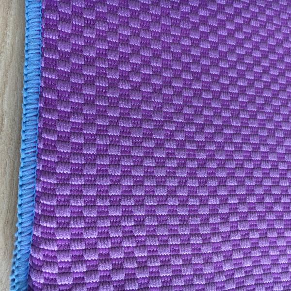 Sinlge packed 1pc Microfiber  printeted water absorb dish mat kitchen water pad with grid patten