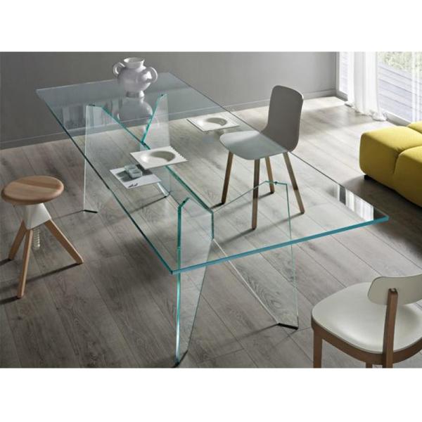 Hotel Luxury Living Room Dining Room Furniture New Design Modern Table Glass Factory High Quality Curved Bent Glass Coffee Table