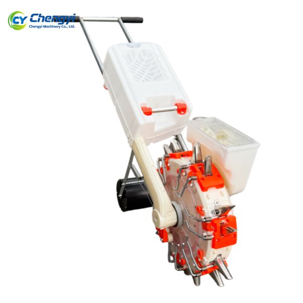 Manual Seeder Machine With Fertilizing Walking Row Drill Portable Combined Sowing Equipment