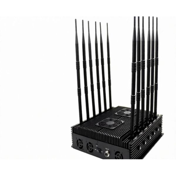 12 Antennas High Power Cell Phone Jammer Aluminum Alloy Radiator For 2G 3G 4G 5G
