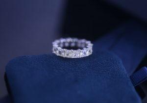 Emerald Sterling Silver Custom Jewelry Square Diamond Rings