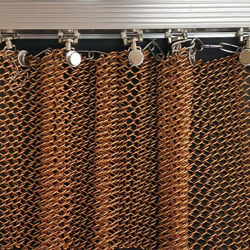 restaurant room divider decorative Aluminium Mesh Fabric Chain Link Door shower wire mesh Netting coil drapery Metal Curtain