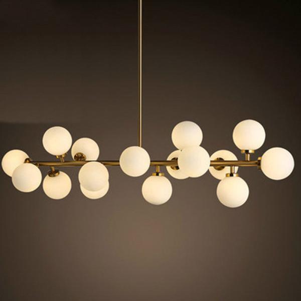 Bubble Stik Chandelier Luxury Luster with Glass Round Lampshade home interior light(WH-MI-190)