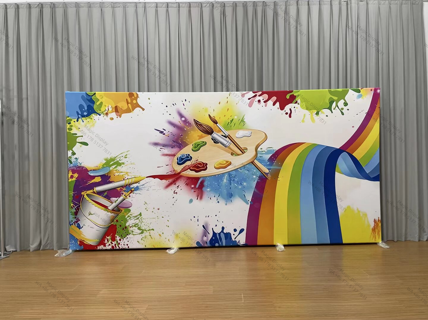 Customized Straight Backdrop Photo Booth Stand Pillowcase Backdrop Party Events Exhibition Backdrop Display