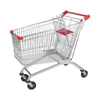 Chariot d'achat pliable Chariot à main en acier métallique avec quatre roues