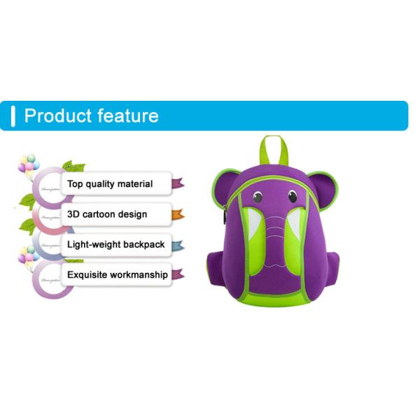 Ultralight Kids Toddler Backpack Zoo Animal Elephant Shape 10-20L Capacity