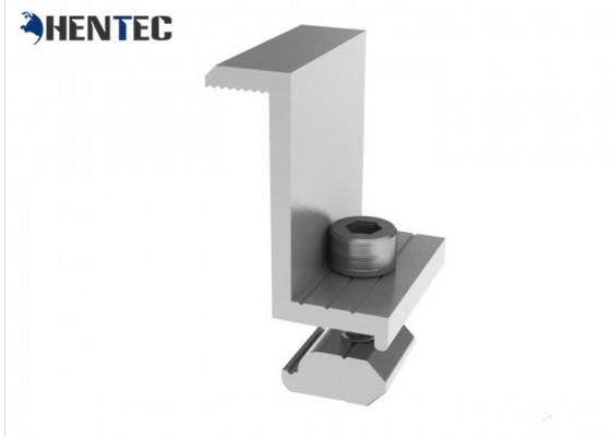 Aluminum End For Solar Roof Mounting Systems / Solar Panel Roof Mounts